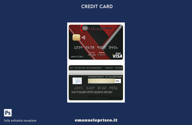 stile verificato Congo Africa Primo modello di carta visto bancario